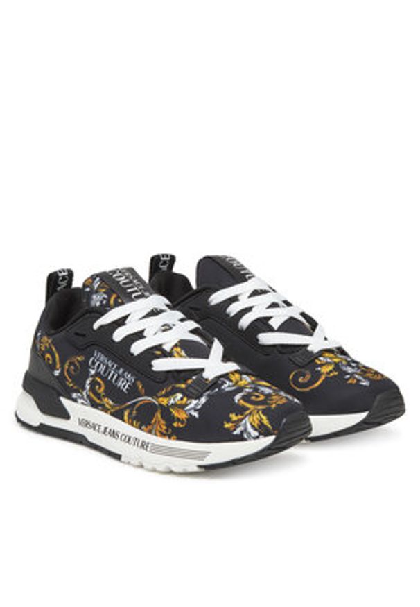 Versace Jeans Couture Sneakersy 78VA3SAA Czarny. Kolor: czarny. Materiał: skóra