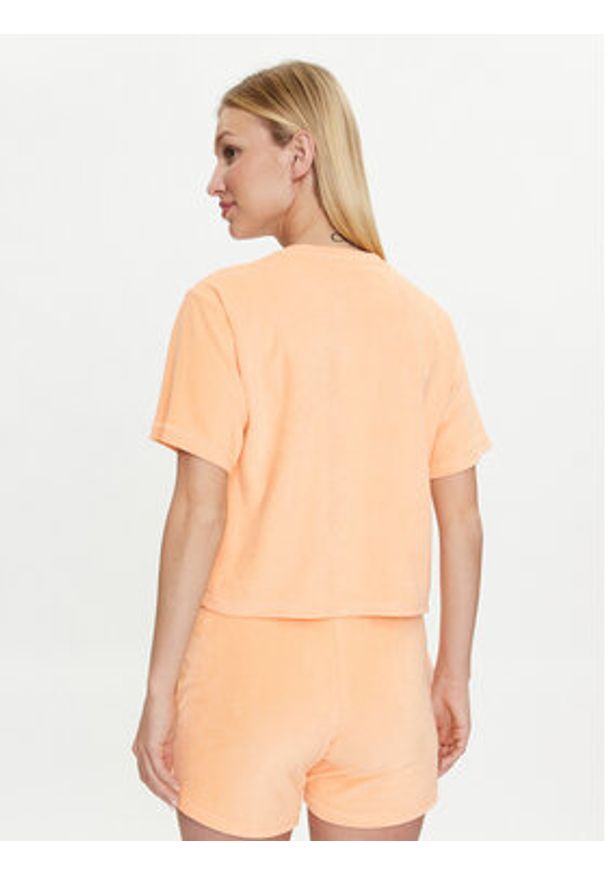 Puma T-Shirt Ess Elevated 677947 Pomarańczowy Regular Fit. Kolor: pomarańczowy. Materiał: bawełna