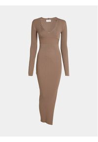 Calvin Klein Sukienka dzianinowa K20K205997 Beżowy Slim Fit. Kolor: beżowy. Materiał: syntetyk #7