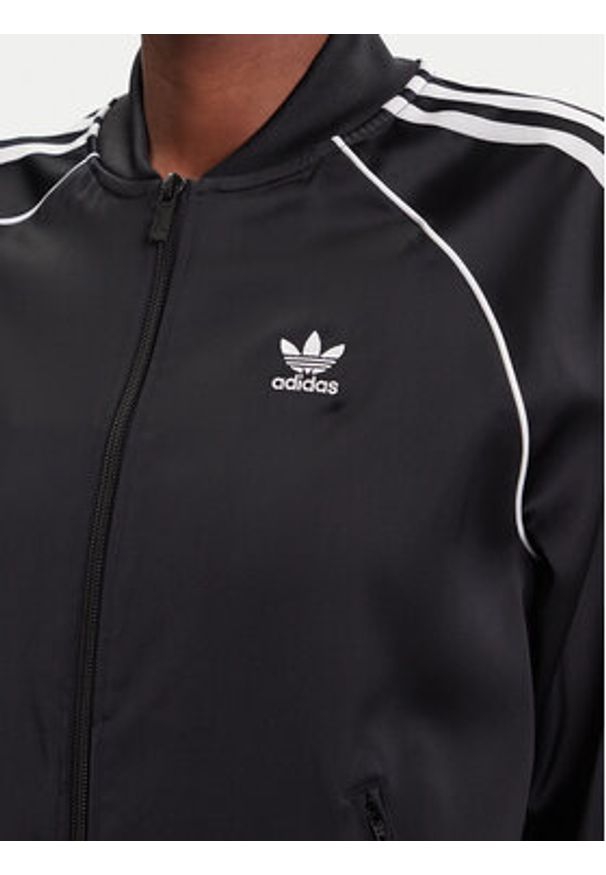 Adidas - adidas Bluza SST adicolor Satin JZ6733 Czarny Regular Fit. Kolor: czarny. Materiał: syntetyk
