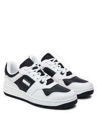 Tommy Jeans Sneakersy Tjm Retro Basket Cupsole Tumble EM0EM01513 Biały. Kolor: biały. Materiał: skóra