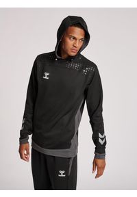 Bluza do piłki ręcznej męska Hummel hml LEAD poly z kapturem. Typ kołnierza: kaptur. Kolor: czarny. Materiał: materiał. Sport: fitness