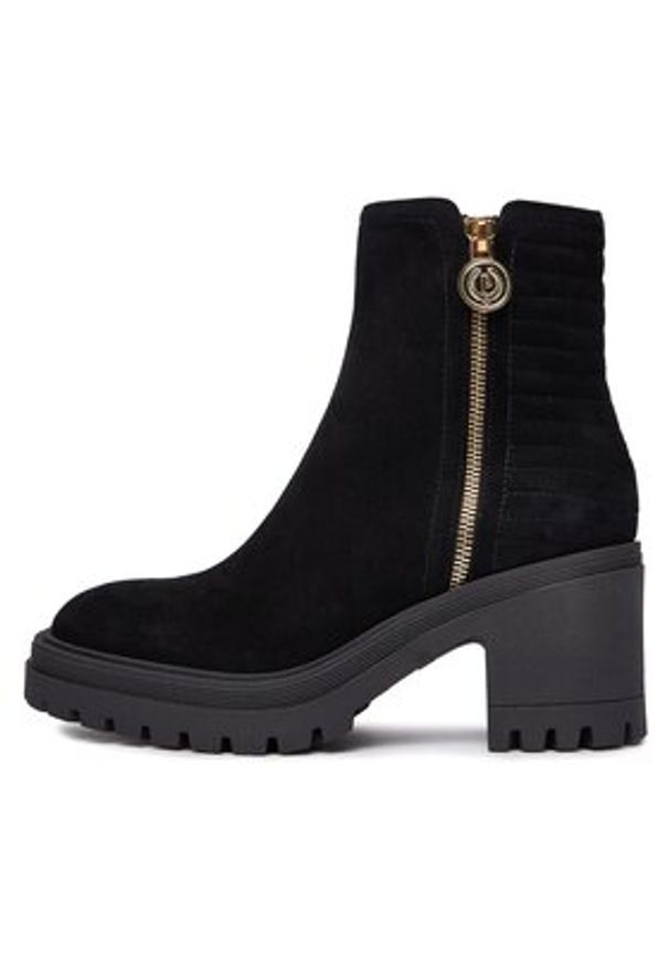 Pollini Botki SA21198G0HTA0000 Czarny. Kolor: czarny. Materiał: zamsz, skóra