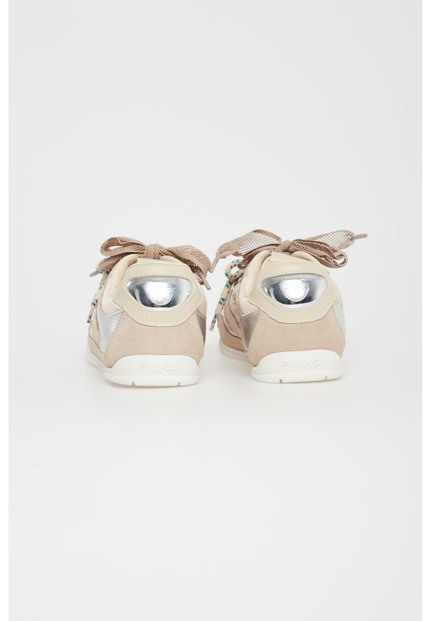 Pinko - Sneakersy damskie zamszowe PINKO. Materiał: zamsz