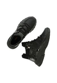 MEXX - Mexx - Buty Ankle Boots Fem. Nosek buta: okrągły. Zapięcie: sznurówki. Kolor: czarny. Materiał: syntetyk, materiał, skóra ekologiczna, guma. Szerokość cholewki: normalna. Obcas: na obcasie. Wysokość obcasa: średni, niski #4