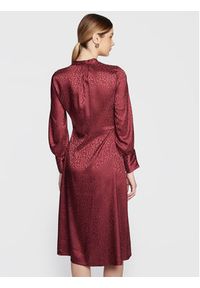 Closet London Sukienka codzienna D8522 Bordowy Regular Fit. Okazja: na co dzień. Kolor: czerwony. Materiał: syntetyk. Typ sukienki: proste. Styl: casual