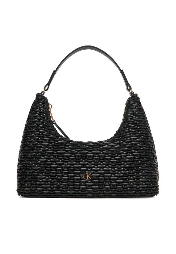 Calvin Klein Torebka LV04F3293G Czarny. Kolor: czarny. Materiał: skórzane