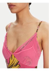 Versace Jeans Couture Sukienka letnia 78HAO900 Różowy Regular Fit. Kolor: różowy. Materiał: wiskoza. Sezon: lato #5