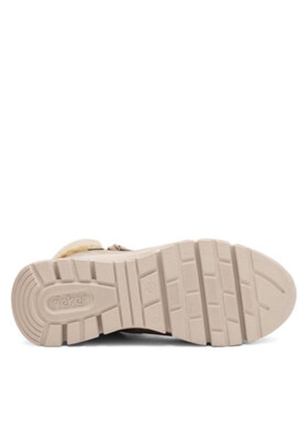 Rieker Trzewiki 48034-20 Brązowy. Kolor: brązowy. Materiał: materiał