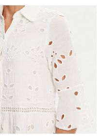 Iconique Sukienka koszulowa IC25-005 Biały Relaxed Fit. Kolor: biały. Materiał: bawełna. Typ sukienki: koszulowe #3