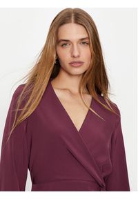 Haveone Sukienka codzienna AFS-M062 Bordowy Regular Fit. Okazja: na co dzień. Kolor: czerwony. Materiał: syntetyk. Typ sukienki: proste. Styl: casual #3