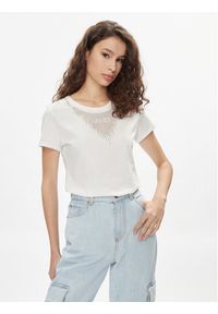 Liu Jo T-Shirt TA4195 J6040 Biały Regular Fit. Kolor: biały. Materiał: bawełna