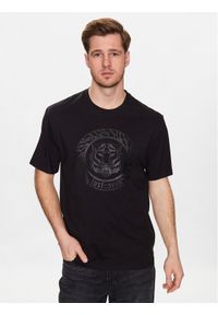 Just Cavalli T-Shirt 74OBHF04 Czarny Regular Fit. Kolor: czarny. Materiał: bawełna #1