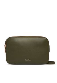 Calvin Klein Torebka Foil Logo Elongated Camera Bag LV04F3276G Zielony. Kolor: zielony. Materiał: skórzane #6