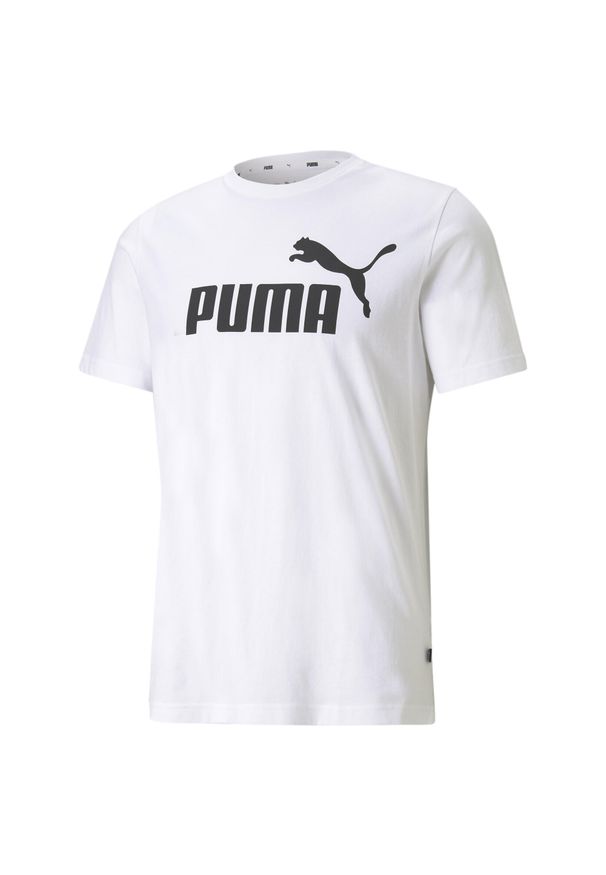 Puma - Męska koszulka z logo Essentials PUMA White. Kolor: biały. Materiał: materiał. Sport: joga i pilates