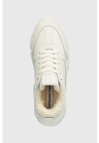 Copenhagen sneakersy skórzane kolor biały CPH60 teddy. Nosek buta: okrągły. Zapięcie: sznurówki. Kolor: biały. Materiał: skóra. Obcas: na platformie #2