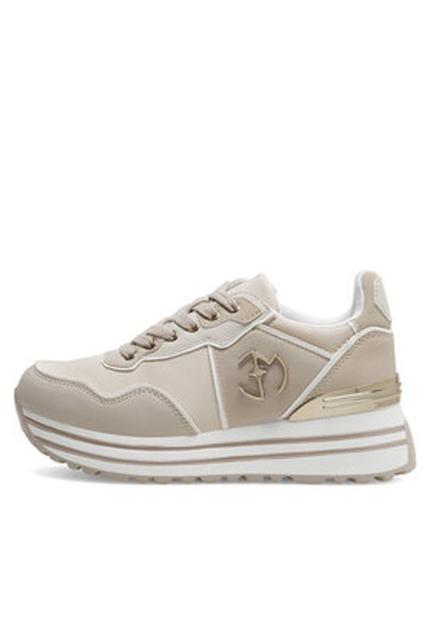 Eva Minge Sneakersy WYL3795-3 Beżowy. Kolor: beżowy. Materiał: skóra