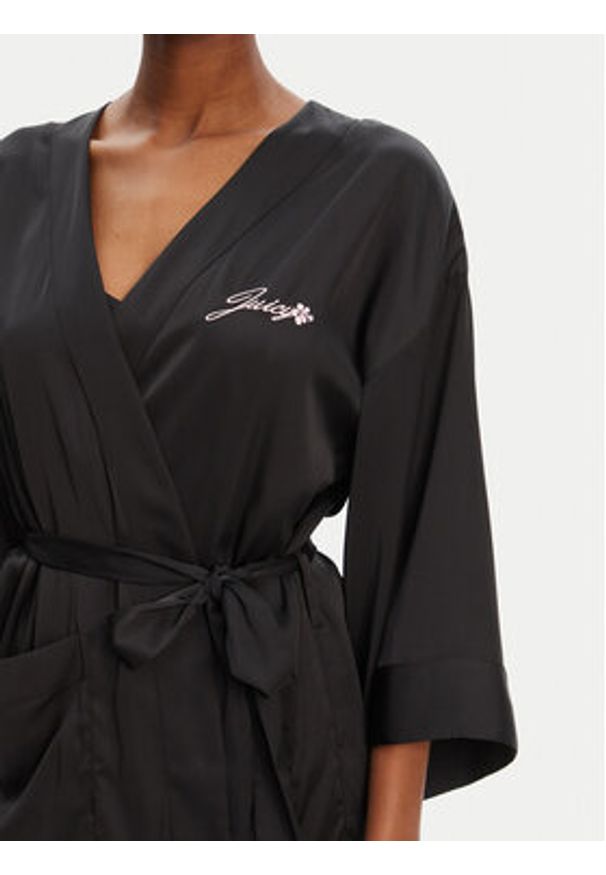 Juicy Couture Szlafrok JCLRB125513 Czarny. Kolor: czarny. Materiał: syntetyk