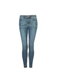 Juicy Couture - Juicy Spodnie Jeansy "Skinny". Materiał: jeans. Wzór: aplikacja