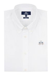 La Martina Koszula CCMC02 PP003 Biały Slim Fit. Kolor: biały. Materiał: bawełna #5
