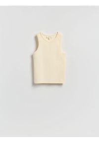 Reserved - Top z lyocellem - złamana biel. Materiał: dzianina