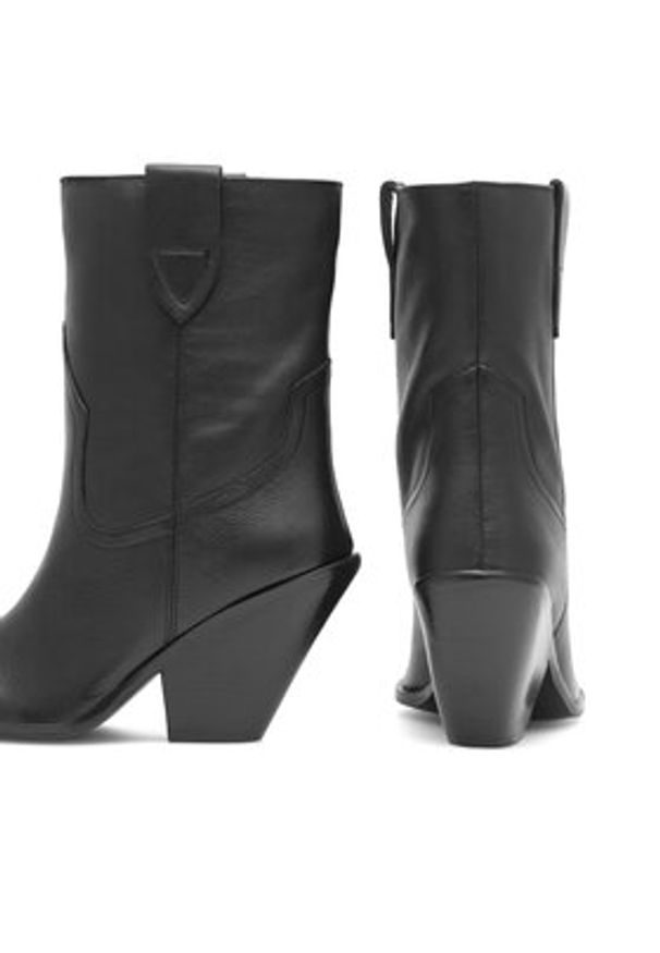 Badura Kowbojki AMADORA-110436 Czarny. Kolor: czarny. Materiał: skóra