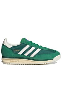 Adidas - Buty adidas Originals SL RS 72 JH8643 - zielone. Okazja: na uczelnię. Zapięcie: pasek. Kolor: zielony. Materiał: guma, zamsz, nylon. Szerokość cholewki: normalna. Wzór: aplikacja, paski. Sezon: lato