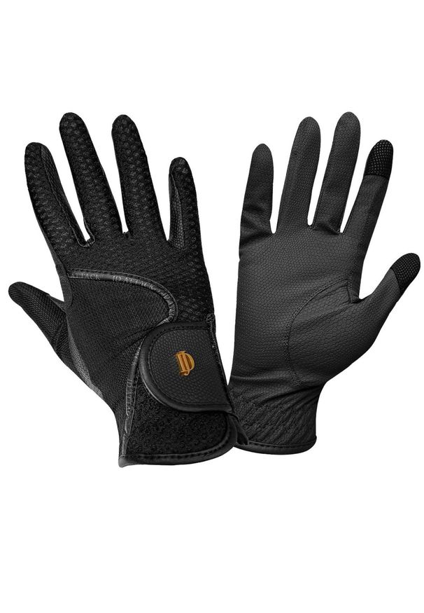 Rękawiczki jeździeckie JD ATTACK Christie. Kolor: czarny. Sport: jeździectwo