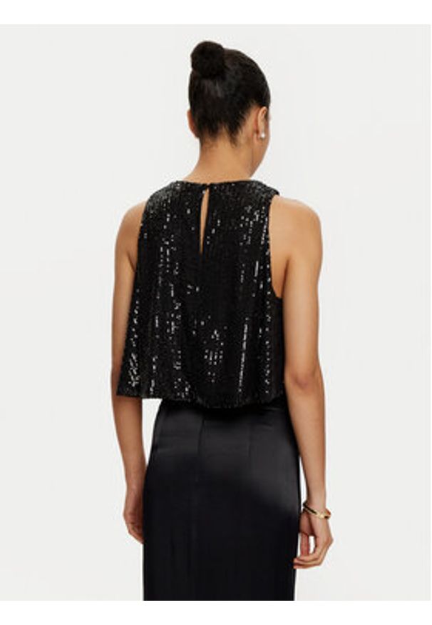 ViCOLO Bluzka TS0351 Czarny Regular Fit. Kolor: czarny. Materiał: syntetyk