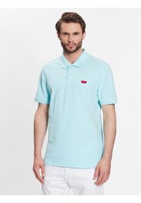 Levi's® Polo Housemark A4842-0019 Niebieski Slim Fit. Typ kołnierza: polo. Kolor: niebieski. Materiał: bawełna #1