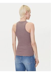 Hugo - HUGO Top 50508857 Brązowy Slim Fit. Kolor: brązowy. Materiał: bawełna #3