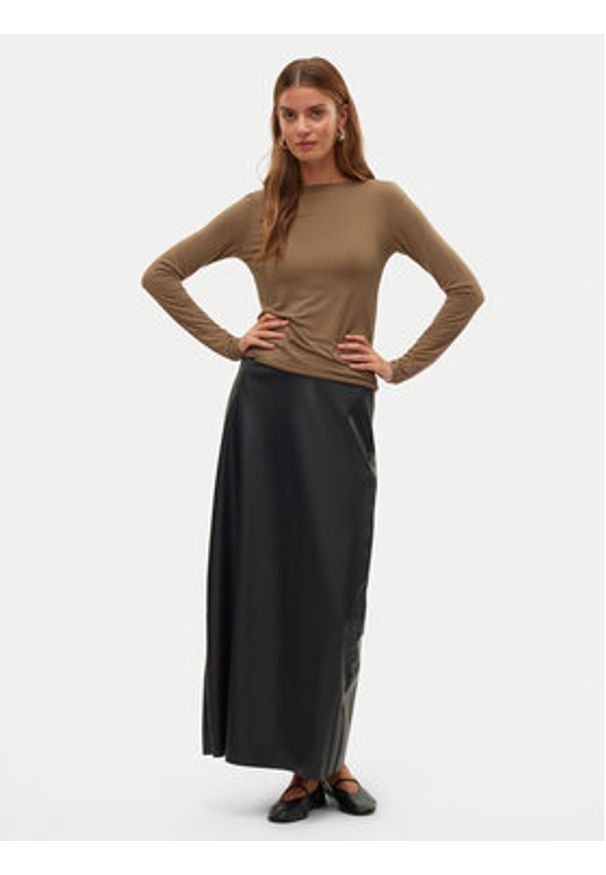 Vero Moda Spódnica z imitacji skóry Olympia 10309137 Czarny Regular Fit. Kolor: czarny. Materiał: skóra
