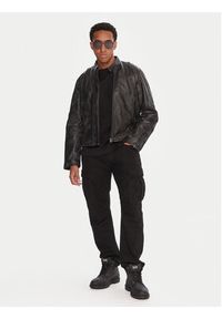 G-Star RAW - G-Star Raw Kurtka skórzana D26931-E082 Szary Regular Fit. Kolor: szary. Materiał: skóra #5
