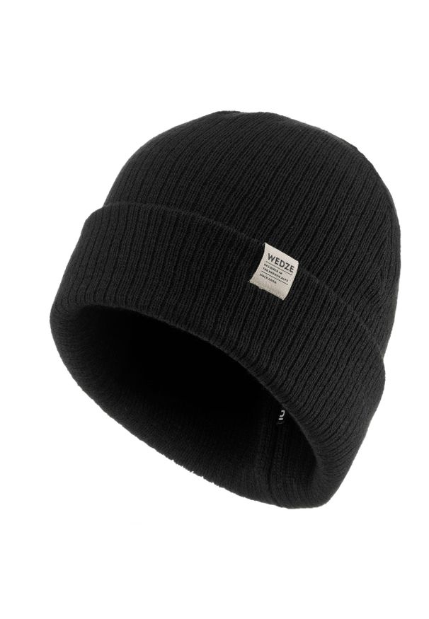 WEDZE - Czapka narciarska dla dorosłych Wedze Fisherman. Kolor: czarny. Materiał: akryl, materiał. Sezon: zima. Styl: sportowy
