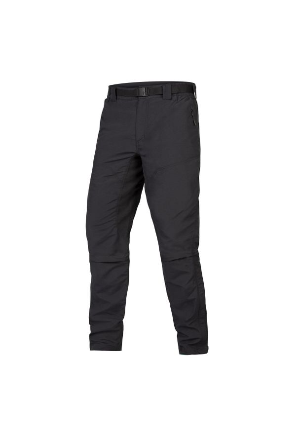 ENDURA - Spodnie rowerowe męskie Endura Hummvee Zip Off. Kolor: czarny. Materiał: dresówka