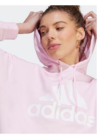 Adidas - adidas Bluza Essentials Big Logo Oversized French Terry Hoodie IL3319 Różowy Loose Fit. Kolor: różowy. Materiał: bawełna #7