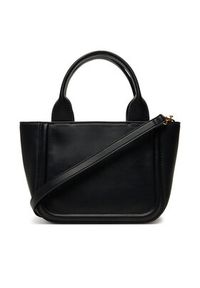 Calvin Klein Torebka Bold Ck Small Tote With Strap LV04F3219G Czarny. Kolor: czarny. Materiał: skórzane