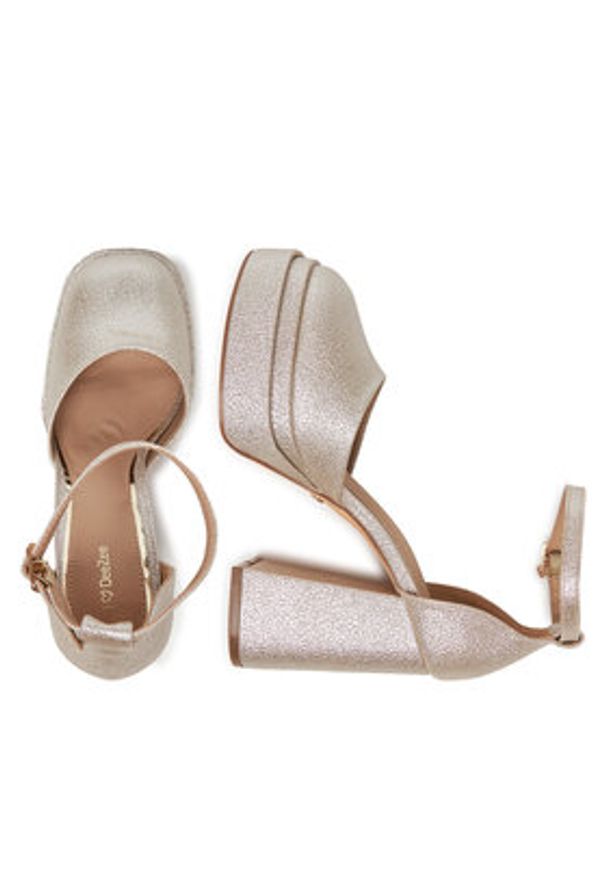 DeeZee Czółenka LW85478-6 Złoty. Kolor: złoty. Materiał: materiał