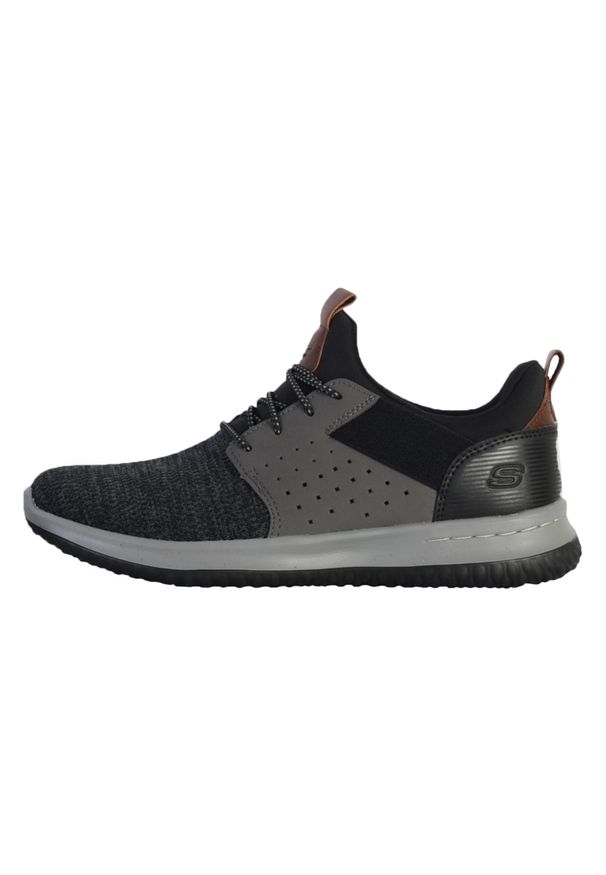 skechers - Buty do chodzenia męskie Skechers Sneaker Delson Camben. Zapięcie: sznurówki. Kolor: czarny. Materiał: syntetyk, tkanina, materiał. Szerokość cholewki: normalna. Sport: turystyka piesza