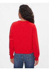 Tommy Jeans Bluza Ess Logo DW0DW16393 Czerwony Cropped Fit. Kolor: czerwony. Materiał: bawełna, syntetyk #7