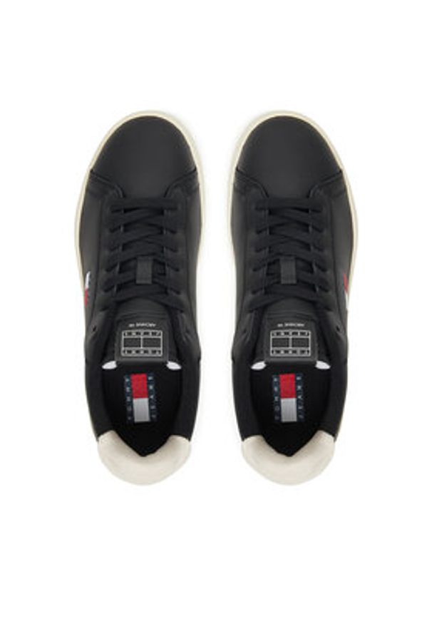 Tommy Jeans Sneakersy Tjw Archive Court EN0EN02815 Czarny. Kolor: czarny. Materiał: skóra