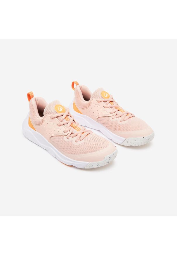 Buty sportowe dla dzieci Decathlon Playful Fast Laces. Kolor: pomarańczowy, wielokolorowy, różowy, niebieski. Materiał: kauczuk, tkanina. Szerokość cholewki: normalna
