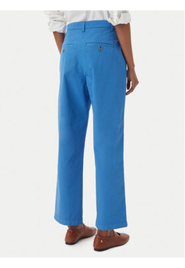 TOMMY HILFIGER - Tommy Hilfiger Chinosy WW0WW49647 Niebieski Slim Fit. Kolor: niebieski. Materiał: bawełna