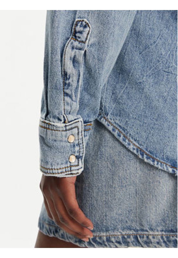 Liu Jo Koszula jeansowa UA5203 D4306 Niebieski Relaxed Fit. Kolor: niebieski. Materiał: jeans, bawełna