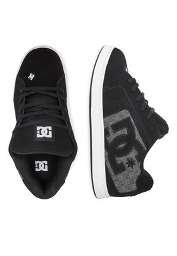 DC Shoes Sneakersy NET DC01774062 Czarny. Kolor: czarny. Materiał: materiał