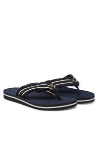 TOMMY HILFIGER - Tommy Hilfiger Japonki TH Webbing Beach Sandal FW0FW08739 Granatowy. Kolor: niebieski. Materiał: materiał #6