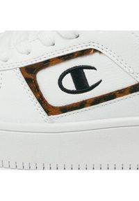 Champion Sneakersy Mid Cut Foul Play Plat Mid Animalie S11601-WW001 Biały. Kolor: biały. Materiał: skóra #6