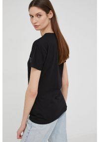 Answear Lab t-shirt bawełniany kolor czarny. Okazja: na co dzień. Kolor: czarny. Materiał: bawełna. Wzór: haft. Styl: wakacyjny #6