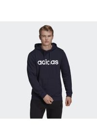 Adidas - Bluza męska adidas Essentials French Terry Linear Logo Hoodie. Typ kołnierza: kaptur. Kolor: wielokolorowy, biały, niebieski