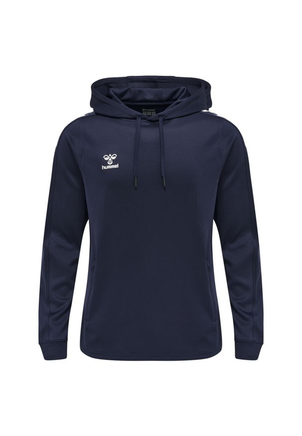 Bluza do piłki ręcznej dla dorosłych Hummel hml CORE XK poly z kapturem. Typ kołnierza: kaptur. Kolor: niebieski. Sezon: zima